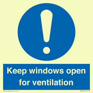Keep windows open for ventilation